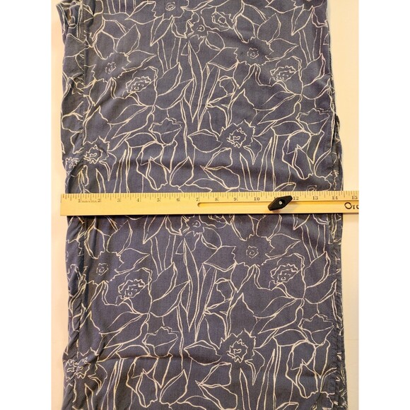 Roxy Pants Womens XXL Blue Wide Leg Floral Print Elastic Waist Boho Peasant - Picture 10 of 12